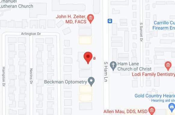 Image of a google map Lodi Delta Eye Medical Group